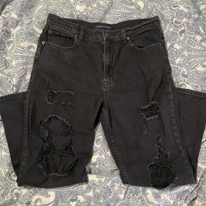 Aeropostale mom jeans, black